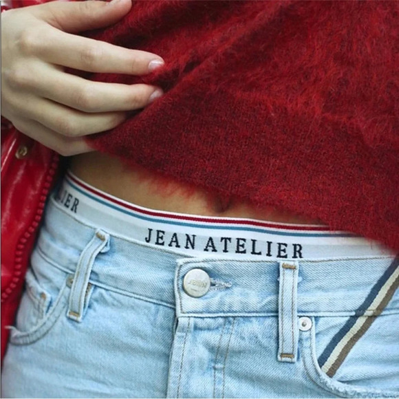 Jean Atelier Luxury Mock Brief Pant Jeans in color Sky size 25 NWT - Picture 2 of 12